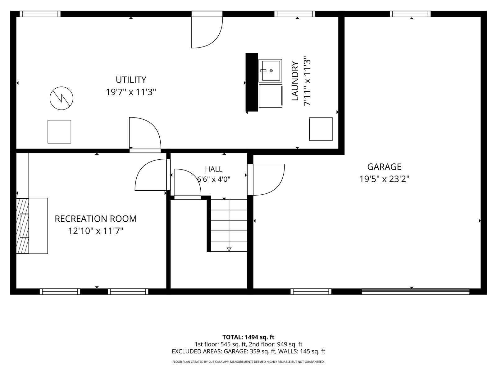 Main level floor plan